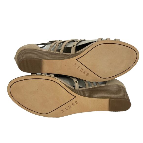 Hinge - Women's Sz 10(M) Beige/Blush Nubuck - Leather - HGNOLAN-LEA - New w/Box! - Picture 8 of 12